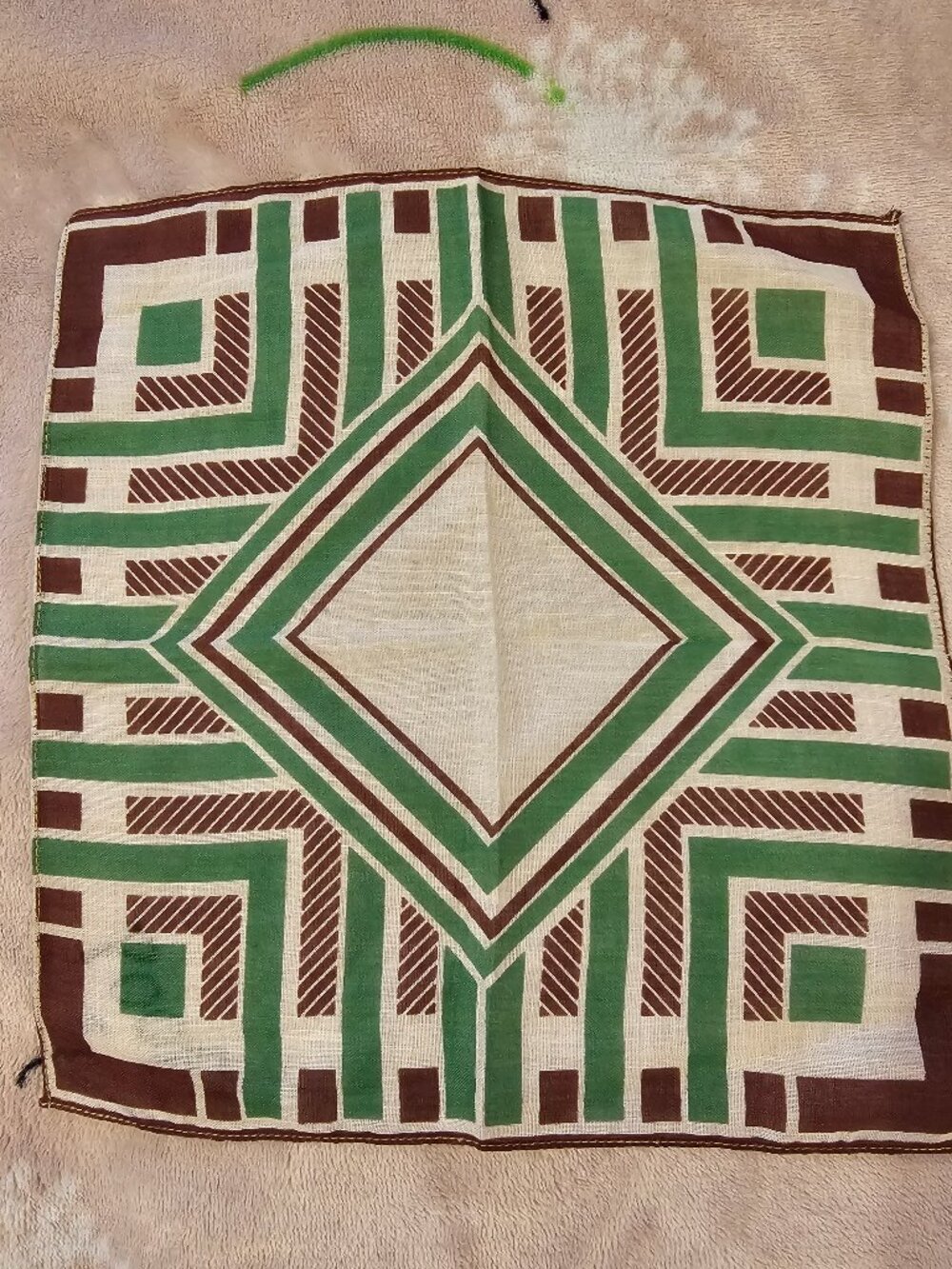 1970's handkerchief/scarf - Geometric Design